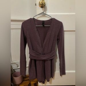 Out From Under Purple Long Sleeve Loungewear Romper